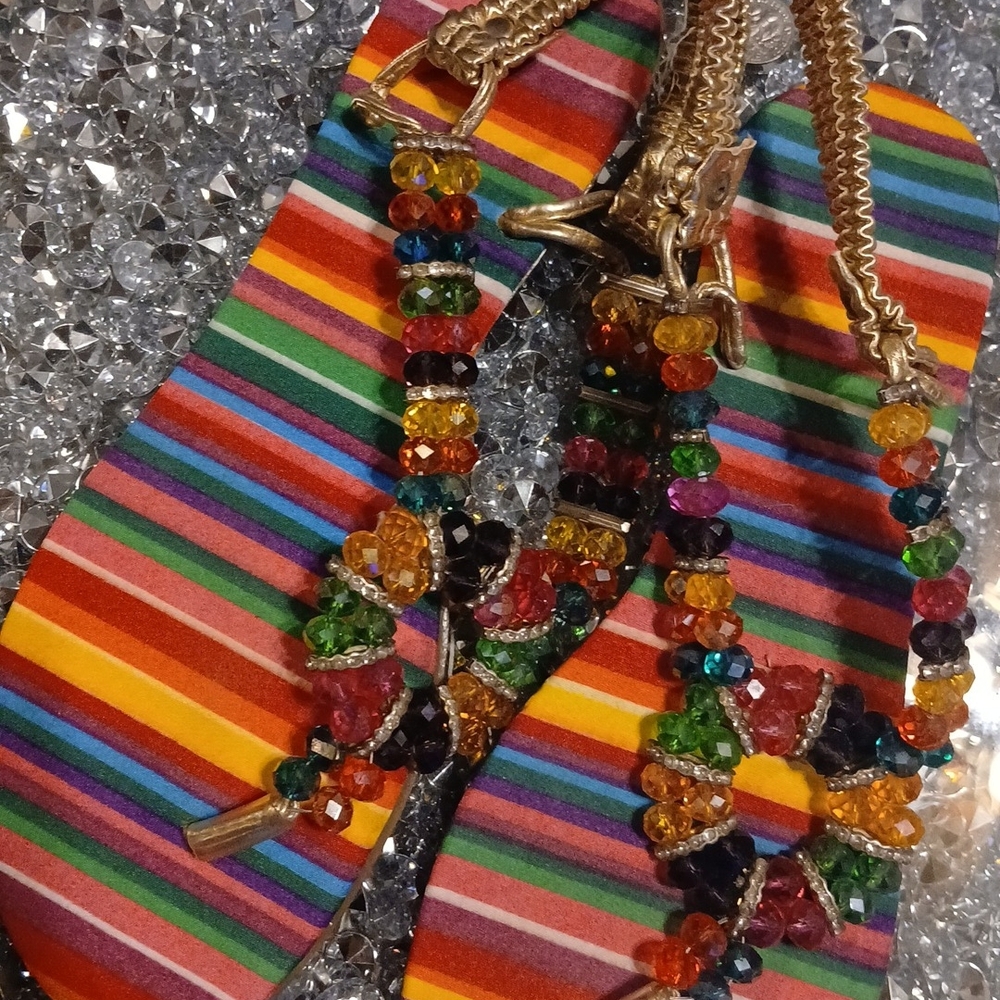 Colorful Beaded Women's Sandals